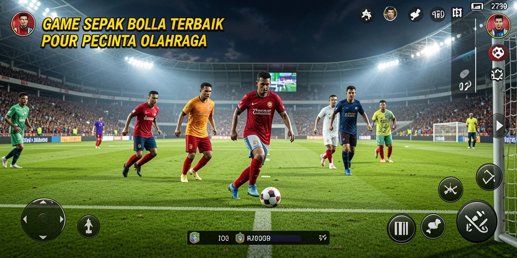 Tampilan gameplay <strong>2739</strong> yang realistis dan mendebarkan dalam aksi sepak bola.