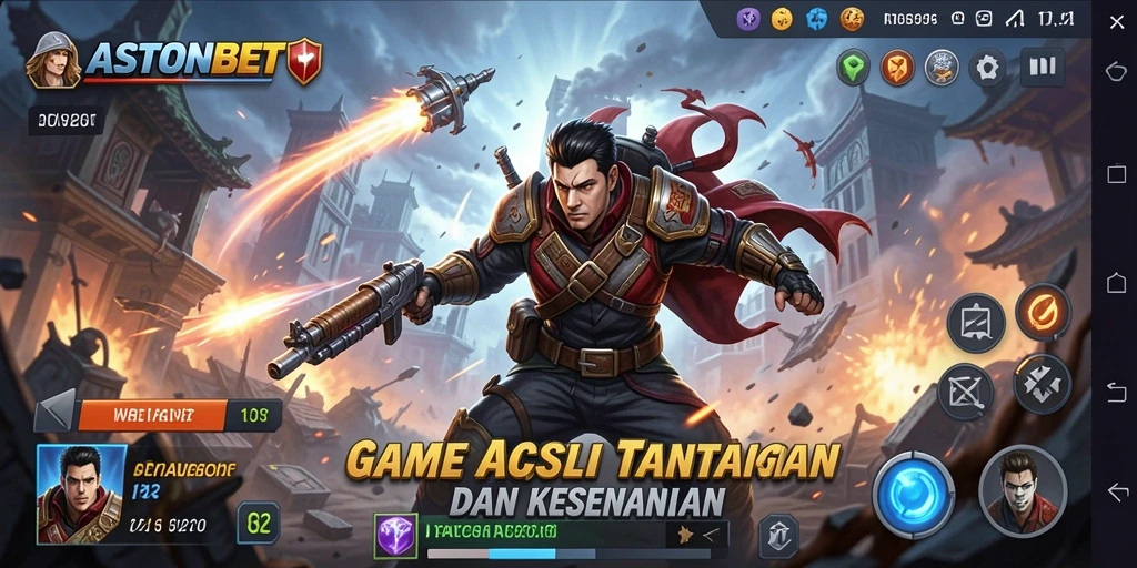 Tangkapan layar menampilkan aksi mendebarkan di ASTONBET.