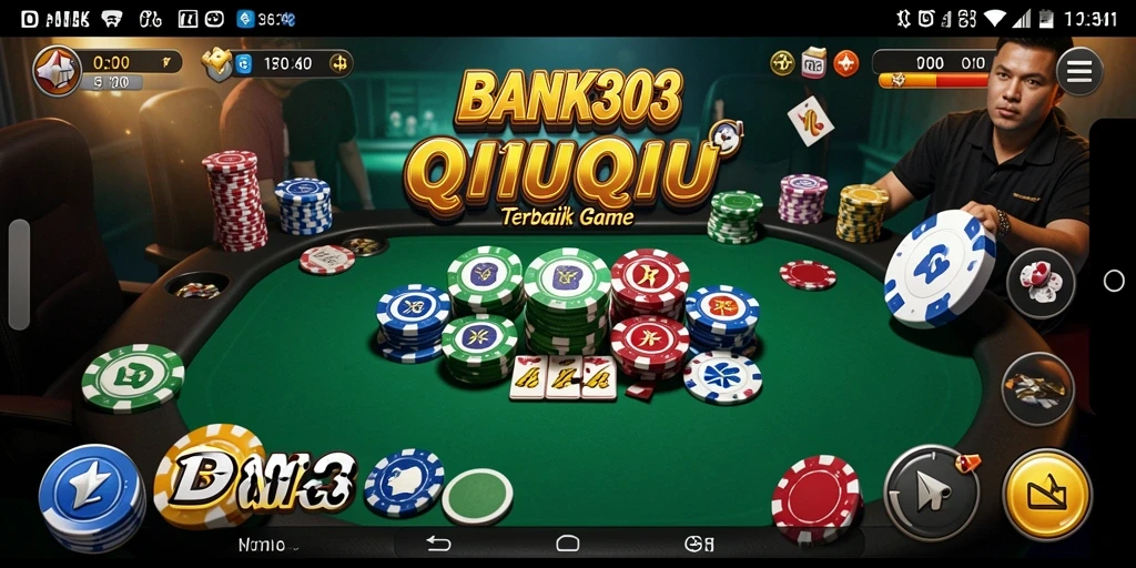 Tampilan gameplay QiuQiu yang seru dan mendebarkan.