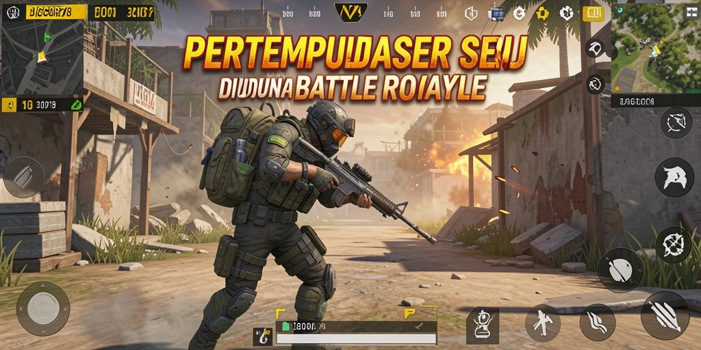 Gameplay mendebarkan di arena Battle Royale BIGCOR78.