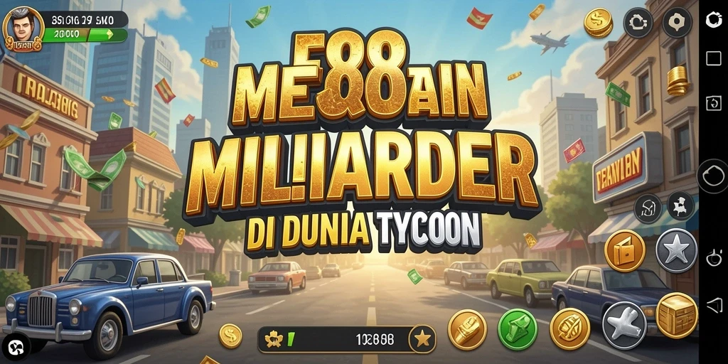 Screenshot gameplay E88 yang menampilkan strategi bisnis yang mendebarkan.