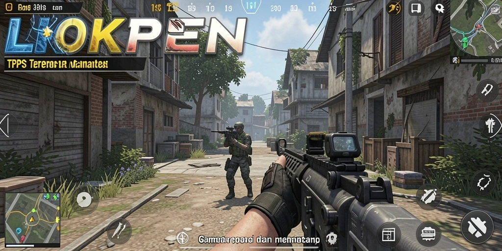 Tampilan gameplay menarik dari LKOPEN dengan aksi tembak-tembakan.