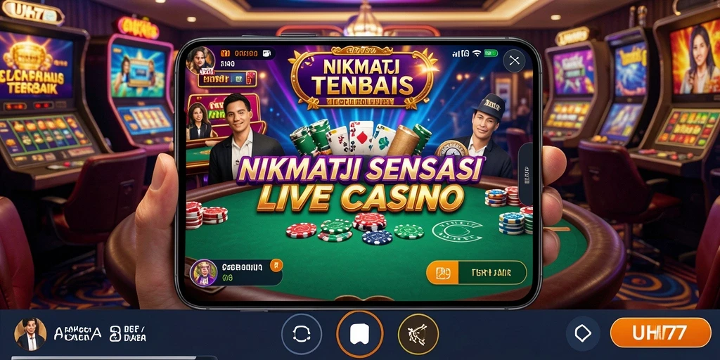Tampilan gameplay UH77 yang menarik dan interaktif dalam Live Casino.